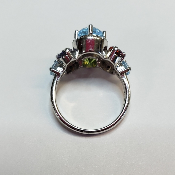 Multi stone semi prescious ring - Picture 10 of 11